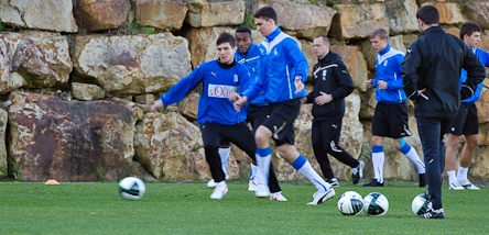 Kr�tki trening przed meczem